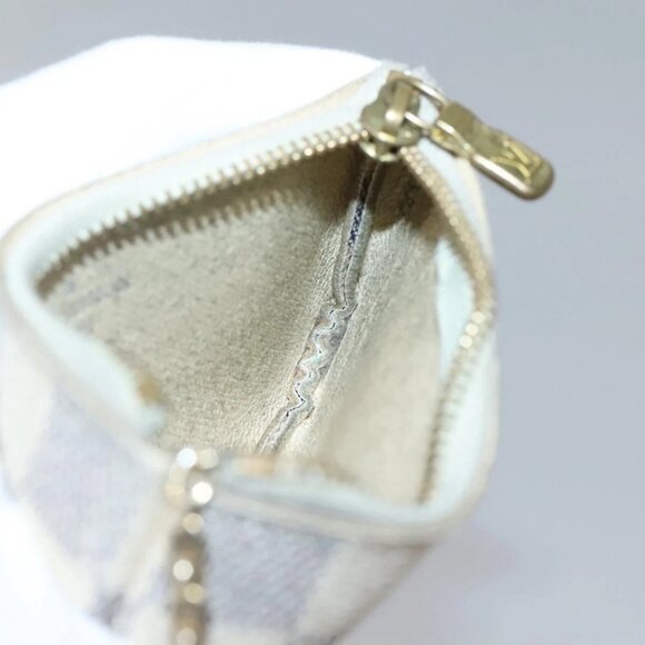 LOUIS VUITTON Damier Azur Pochette Cles Coin Purse N62659 LV Auth 141584 - Picture 12 of 16